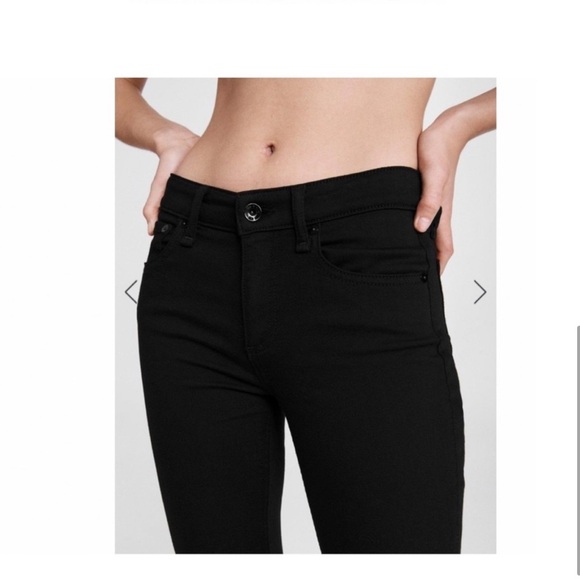 Rag & Bone Dre Low Rise Slim Boyfriend Jeans in Black. - Picture 5 of 10